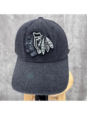 Chicago Blackhawks Hat Cap Fitted Mens L/XL Gray NHL Hockey Adidas L/XL Indian
